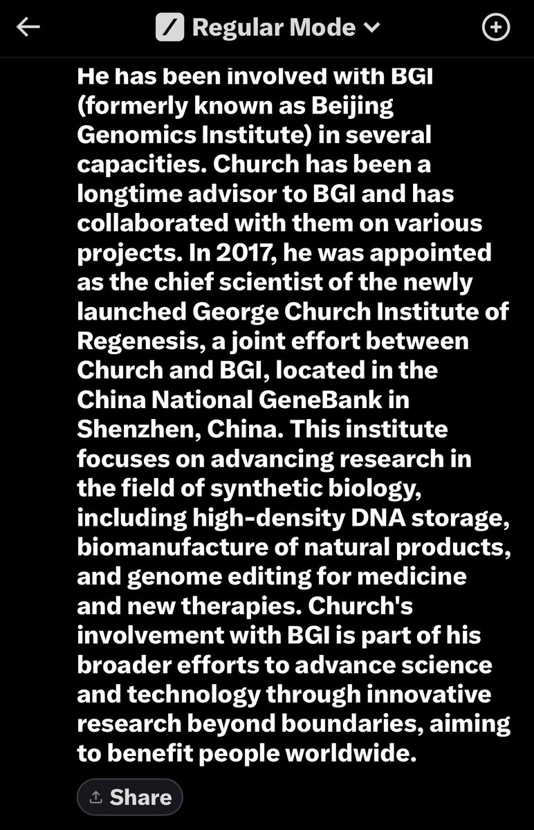 Grok admits BGI/Huo-Yan Labs were the Covid-19 testing laboratories 🧪 in the United States. George Church… again. “…the new infrastructure for public health”