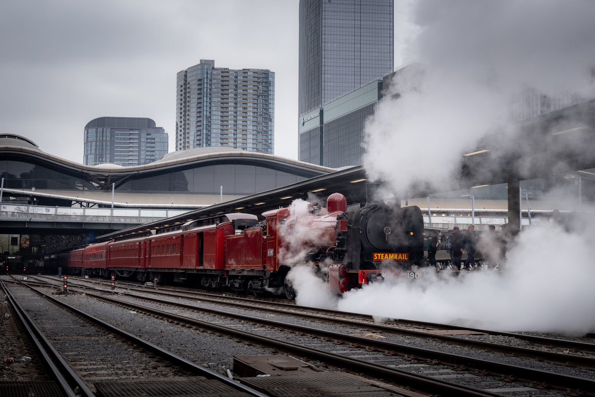 5 May 2024 Steamrail Victoria Rail and Sail tour depart from Southern Cross Station