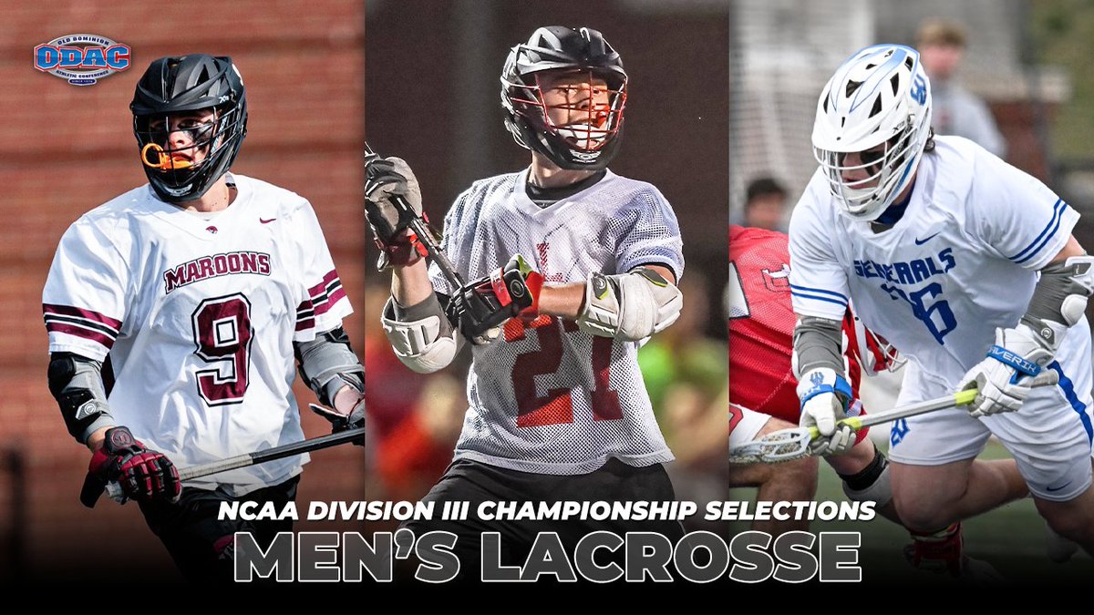 #ODAC champion @lynhornets joined by at-large selections Washington and Lee and @RCmaroons in @NCAADIII men's lax championship field of 38 teams. LYN to host 4-team pod that includes WLU. RC travels to CNU #d3lax odaconline.com/news/2024/5/5/…