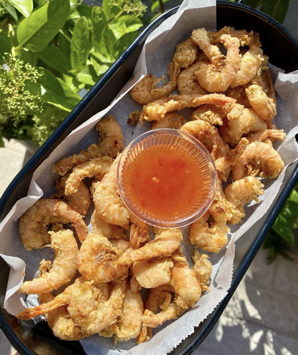 Beer 🍺 battered fried shrimp 🍤 ! Eat or pass?