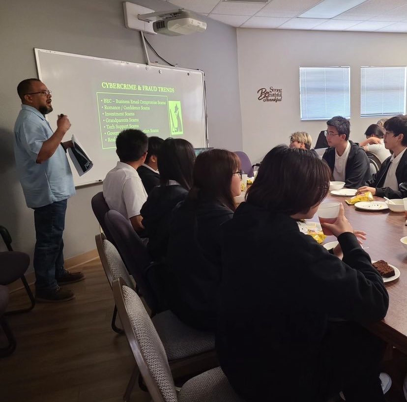 Thank you to Fraud & Cyber Crimes Breau Detectives D. Avila, F. Sarti, and Sergeant R. Gutierrez for providing a #seminar at #FirstLutheranChurch at @ConnectwithTC on Wednesday to discussed how to protect ourselves from fraud and scams in the cyber world.