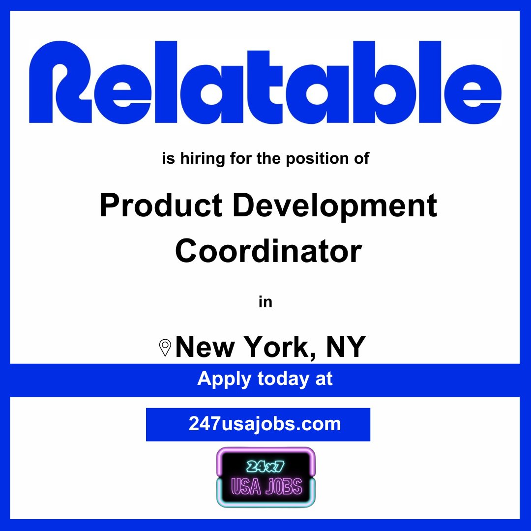 🎉 Join the fun at Relatable (Previously What Do You Meme?) as a Product Development Coordinator in New York, NY! ✨ Put your creative skills to work and help us bring laughter to the world. Apply now! #ProductDevelopment #NYC #Relatable