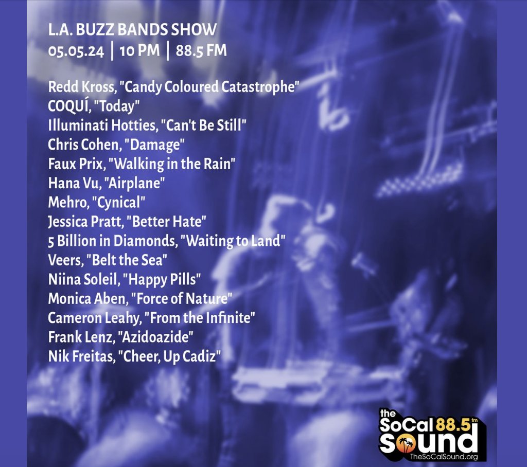 oooh tonight on 88.5 @buzzbandsla show . . . 10pm . . . hear new FRANK LENZ music !!!!