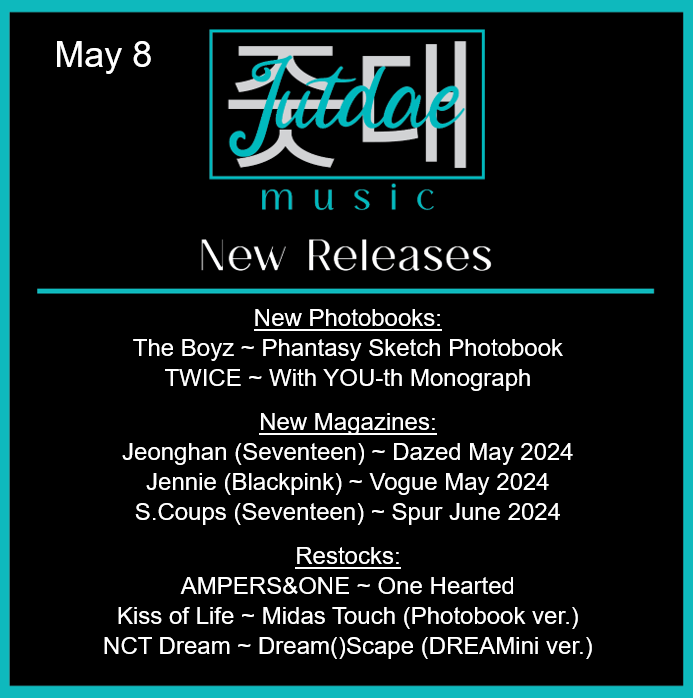 JutdaeMusic's tweet photo. ✨ Wednesday Restock ✨

So many new comebacks have landed on our shelves this week!

#jutdae #jutdaemusic #kpopclt #kpopcharlotte #charlottekpop #cltkpop #nckpop #kpopnc #kpopstore #kpopsmallbusiness #kpop #kpopalbum https://t.co/WVhJPyh37V