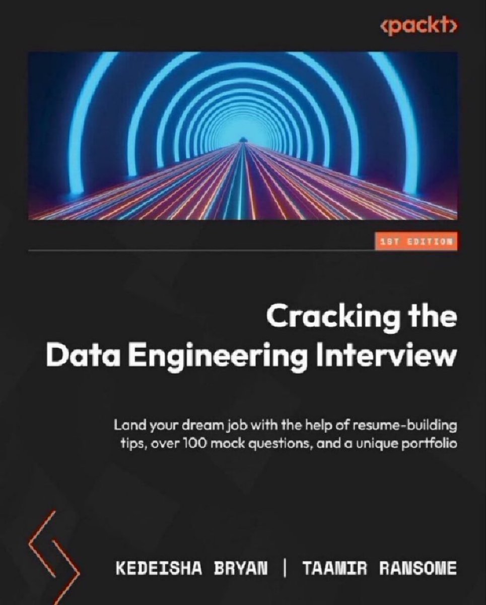 Cracking the #DataEngineering Interview: amzn.to/41d7HqP from @PacktPublishing 
—————
#BigData #Analytics #CDO #CTO #DataStrategy #DataEngineer #Database #Cloud #MLOps #AI #MachineLearning