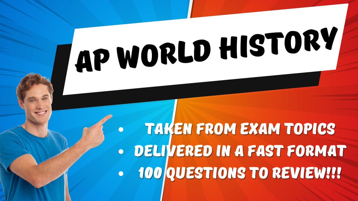 #apworld students, check out this new video with 100 questions taken from the exam topics.  #APExams  youtube.com/watch?v=yVegTP…