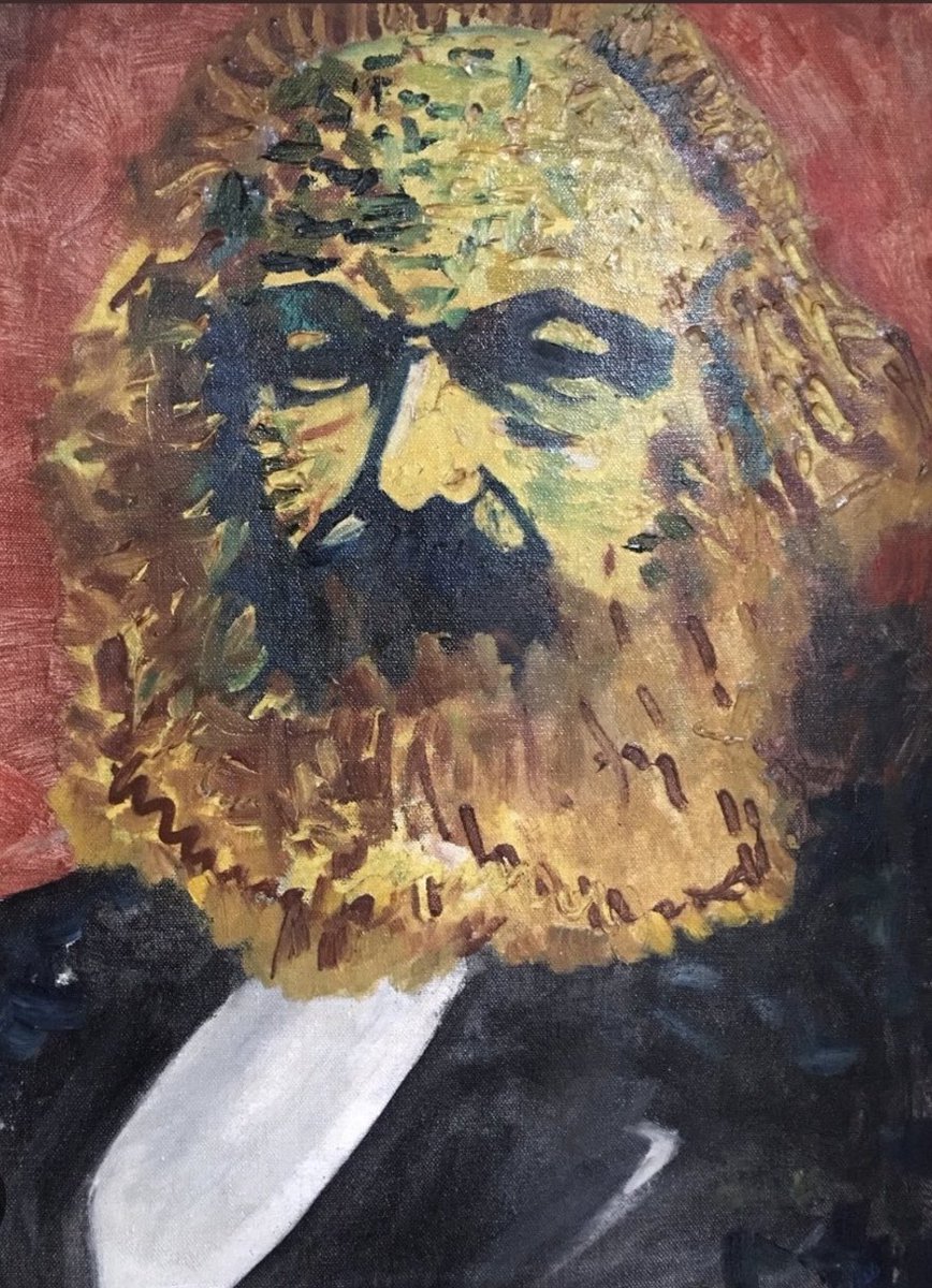 A tribute to Karl Marx on his birthday, 5 May (1818). Oil on canvas, done some years ago.