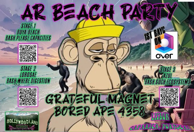 The Great Ape Migration has started!!! 🍌🍌🍌
Pioneering the march is <a href="/GratefulMagnet/">GratefulMagnet.ronKE 🧲ᴳᴹ</a>'s <a href="/BoredApeYC/">Bored Ape Yacht Club 🍌</a> (Ape #4358).

This coincides with the Release Date of the Kingdom of the Planet of the Apes - May 10!! <a href="/ApesMovies/">Kingdom of the Planet of the Apes</a> <a href="/wesball/">Wes Ball</a>

Kudos to <a href="/hollywoodlnd/">Hollywoodland Studios</a> a.k.a. <a href="/soyocrypto/">Joe</a> for creating