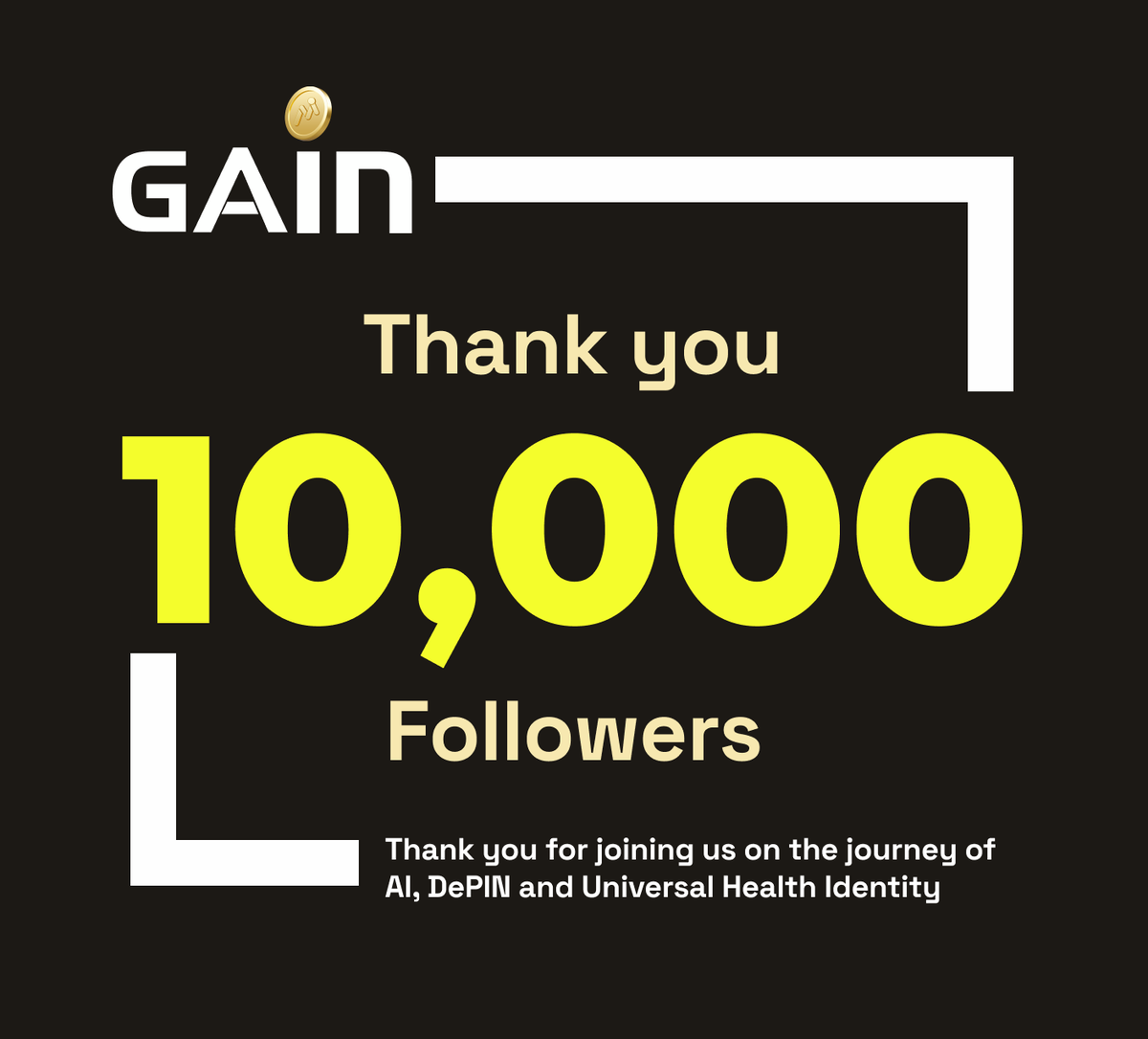 🎉 Celebrating 10,000 Followers! 🎉 Thank you, Gaingang, for your incredible support! As a token of our gratitude, we're hosting a giveaway! 3 lucky winners will split $300. 💰 To enter: 1️⃣💛 & RT 2️⃣ Drop your wallet address below 👇 ⏰48 hours. Good luck! 🚀