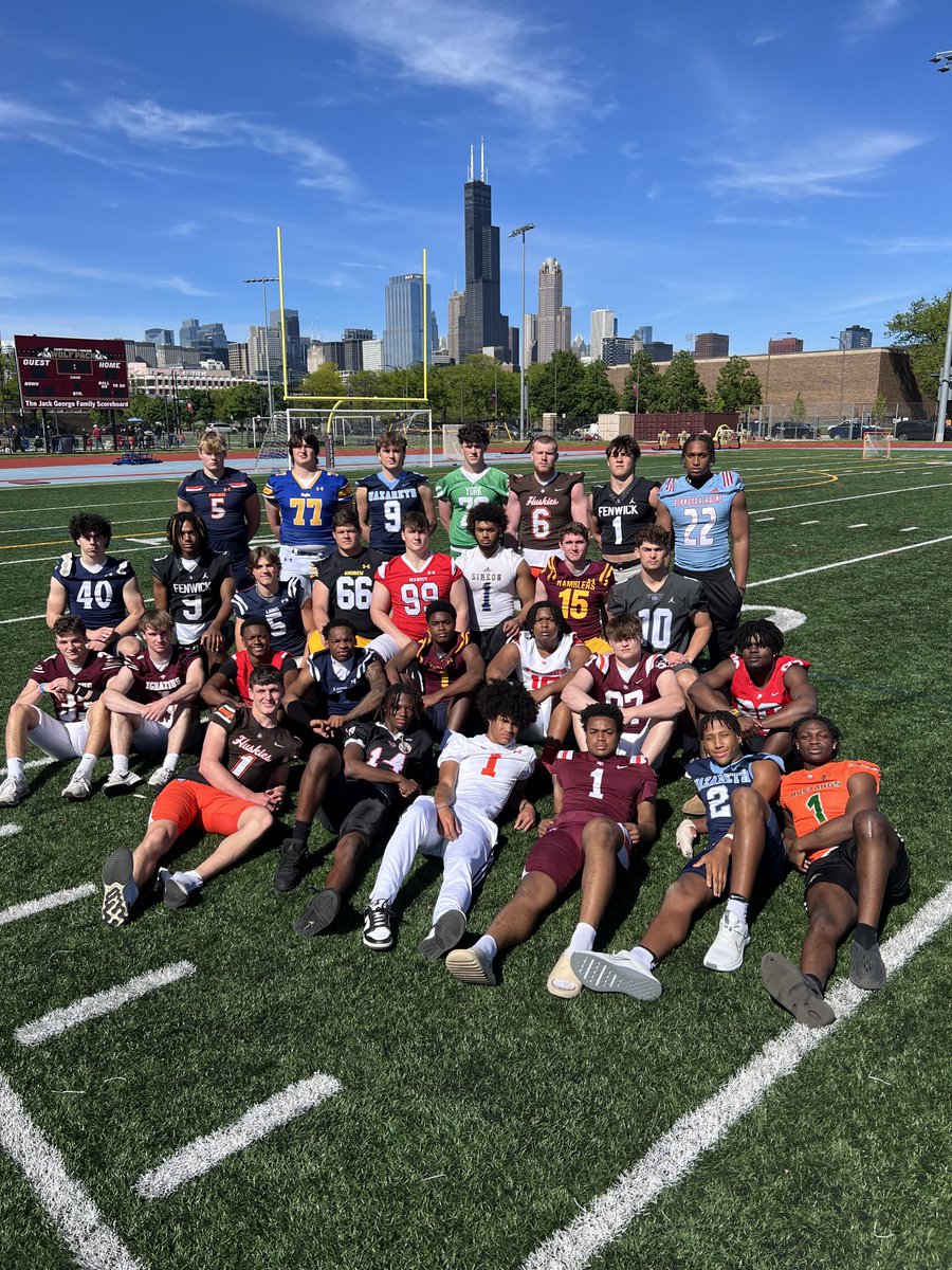 The top players in the Chicago area gathered for interviews and pictures today with the beautiful Chicago skyline in the background. There are 65 active Chicago area football players in the NFL currently after last weeks NFL draft. Here's the areas top 2025 prospects. Great group
