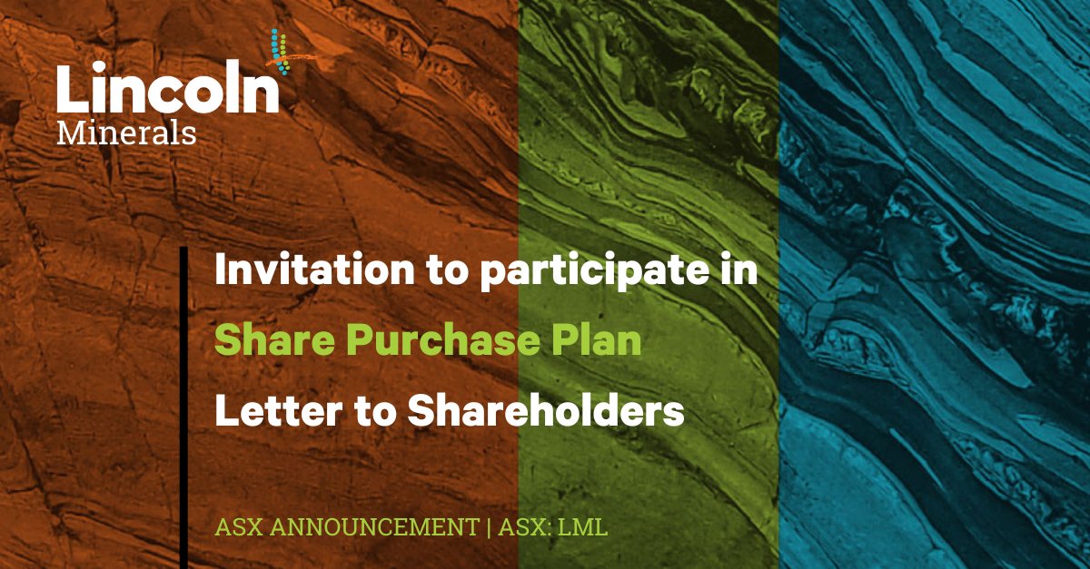 We invite Lincoln Minerals Shareholders to participate in our Share Purchase Plan: tinyurl.com/yeynxrx3 Proceeds will allow rapid progress on our premium SA assets, with strong value-accretive milestones expected in 2024, including: - 𝗞𝗼𝗼𝗸𝗮𝗯𝘂𝗿𝗿𝗮 𝗚𝗿𝗮𝗽𝗵𝗶𝘁𝗲