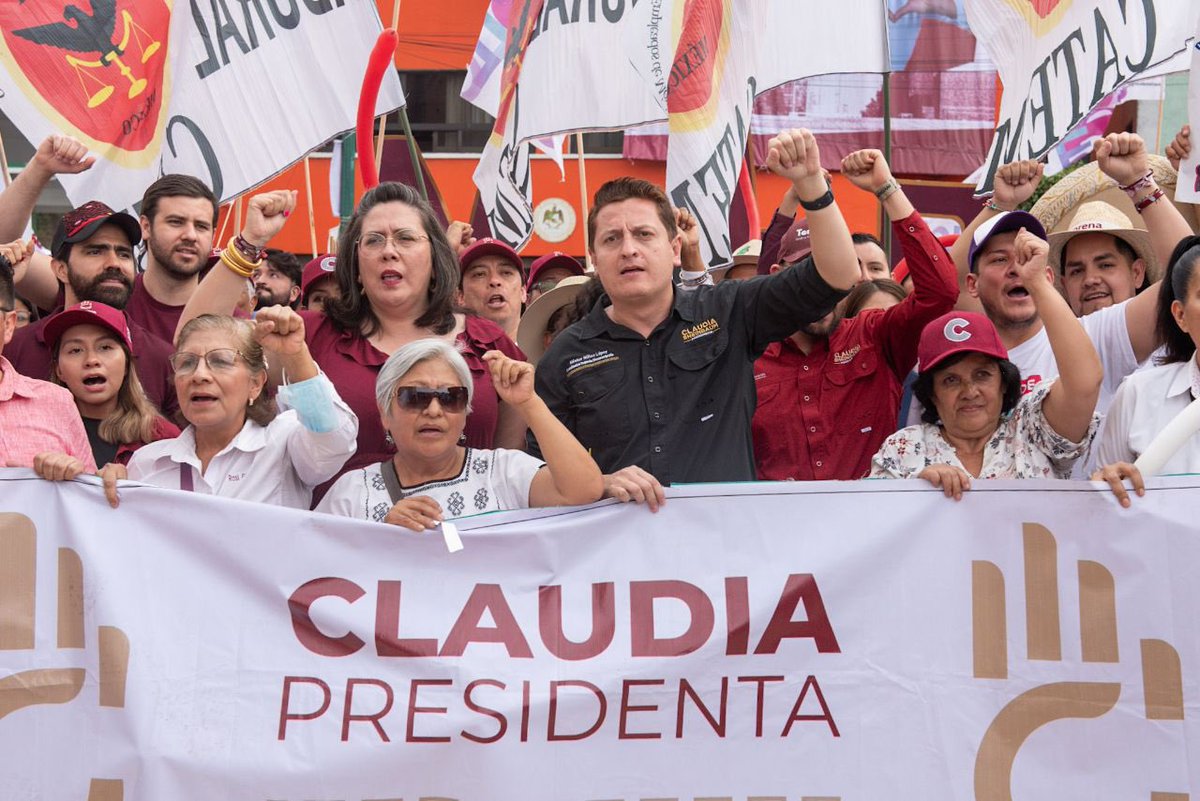 nenulo's tweet photo. Acompañamos a la próxima Presidenta la Dra. @Claudiashein en Cuauhtémoc quien, de la mano de @ClaraBrugadaM y @catymonreal_, recuperarán el #CorazóndeMéxico.

#ClaudiaPresidenta https://t.co/pyWIVlRFLZ