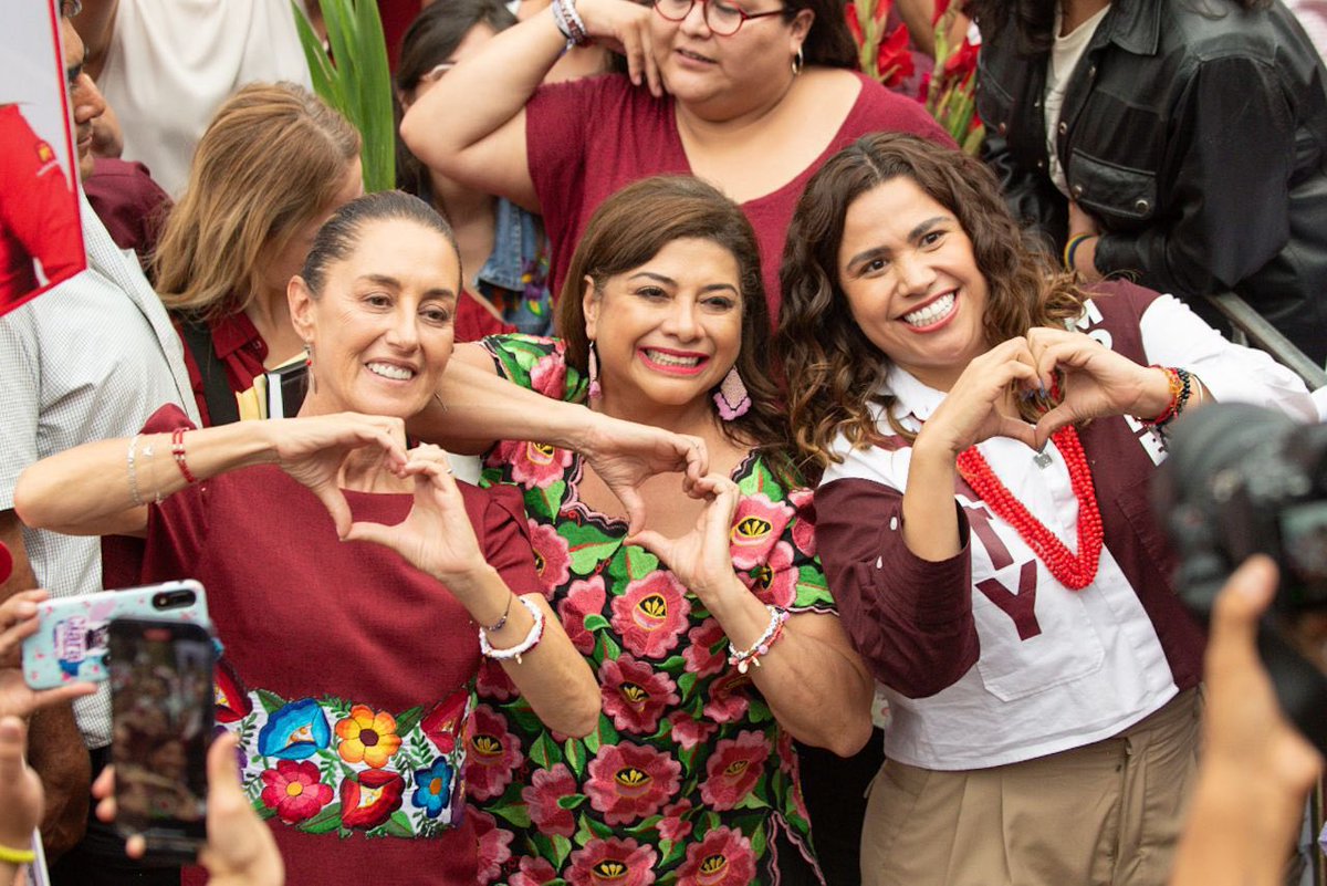 nenulo's tweet photo. Acompañamos a la próxima Presidenta la Dra. @Claudiashein en Cuauhtémoc quien, de la mano de @ClaraBrugadaM y @catymonreal_, recuperarán el #CorazóndeMéxico.

#ClaudiaPresidenta https://t.co/pyWIVlRFLZ