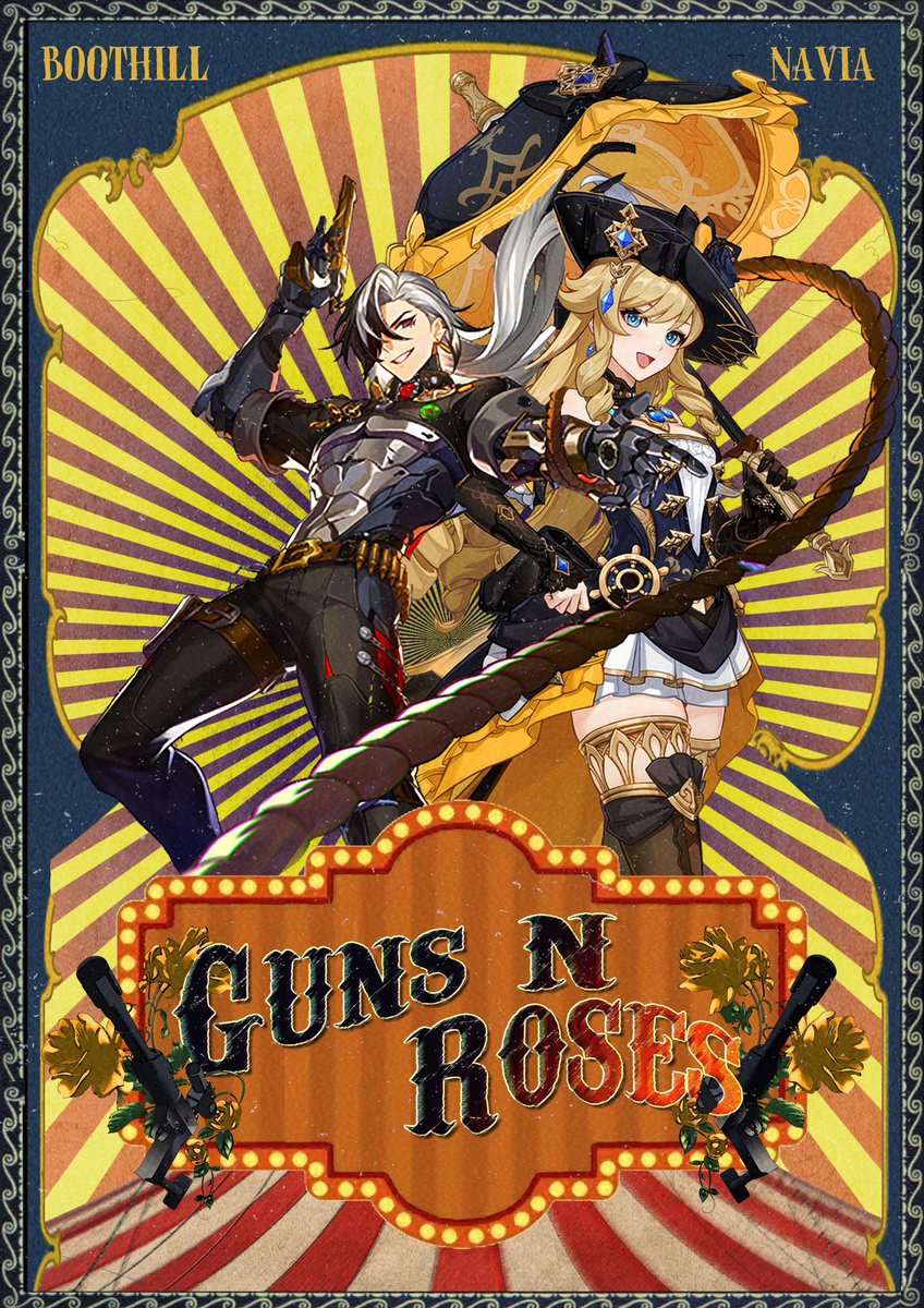“GUNS N ROSES” Poster Concept 🌼🍂 #Navia #Boothill