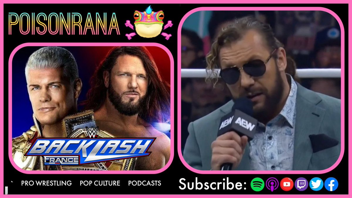POISONRANA 5/5/2024 ☠️🐸

On this podcast: @TheBrayD & @daviePortman chat about #WWEBacklash from France featuring Cody vs AJ, plus recent #WWE releases, Kenny on #AEWDynamite and so much more! 

Search POISONRANA in your podcast app or on YouTube!

open.spotify.com/episode/6Edrbh…