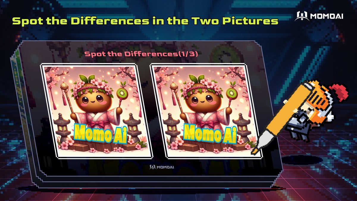 🎉 Ready for a challenge? 🧲Join our Spotting the Differences event in daily pictures and win! Red card *1 Draw cards *10 Luck 100% cards *10 🚩The rules: 1⃣Join our community:t.me/metaoasis_offi… 2⃣Find how many differences in the daily pictures and fill out the daily…