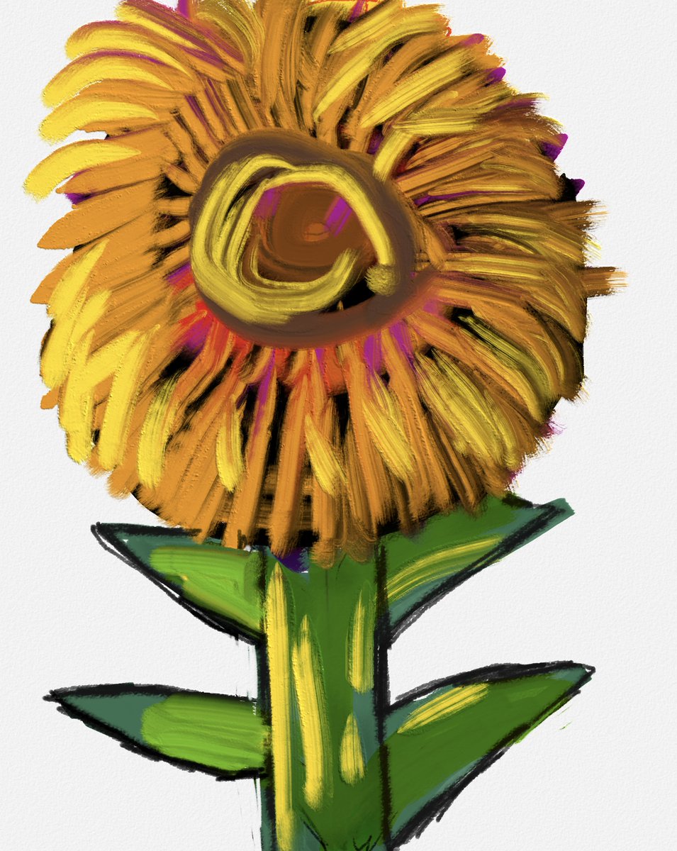brutalist sunflower
#painting
#illustration