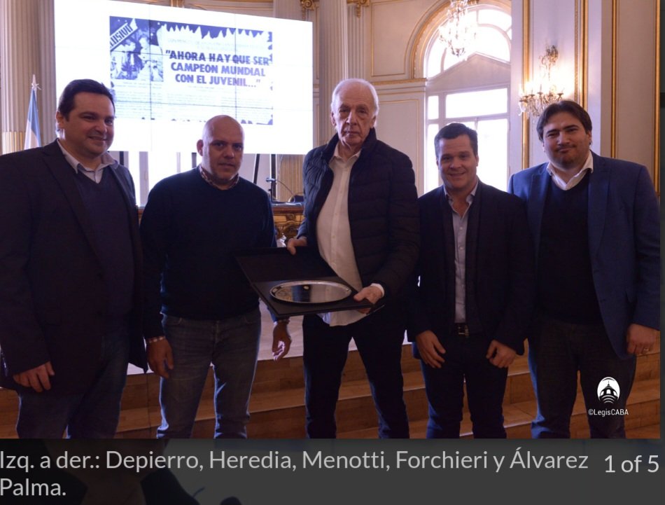 En 2019 participé en la Legislatura del homenaje a Cesar Luis Menotti a 40 años del Campeonato Mundial Juvenil de Japón 1979. Orgullo haber conocido a quien fuera el DT Campeón del Mundo con la Selección y Campeón Metropolitano con mi querido Huracán. Hasta siempre Flaco. QEPD