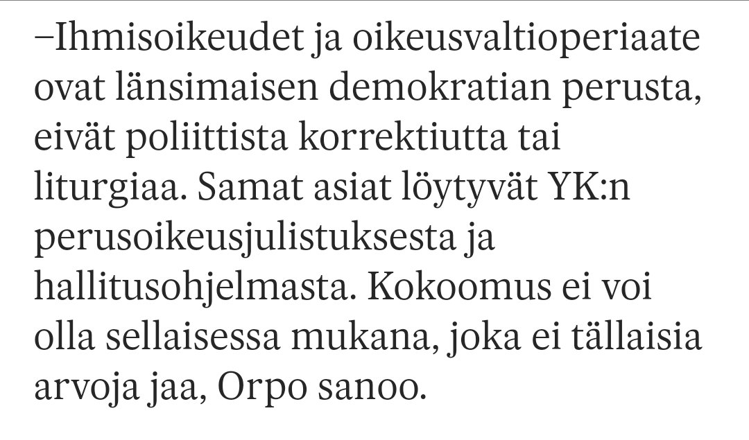 Nyt on hyvä hetki muistuttaa, kuinka torjuvasti Petteri Orpo puhui perussuomalaisista kesällä 2017. Mikä on muuttunut? #Persut-arvot tuntuvat vain koventuneen. Ilmeisesti myös #kokoomus on Orvon johdolla  muuttunut arvoiltaan entistä perussuomalaisemmaksi? helsinginuutiset.fi/paikalliset/14…