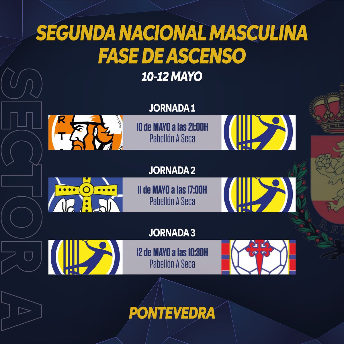 💪🏻¡Comenzamos esta bonita semana con toda la energía! 🕒 Aquí están los horarios de nuestro equipo en la fase de ascenso a 1ª Nacional que arranca este viernes ¿y si sí?

💛💙 #eslahora