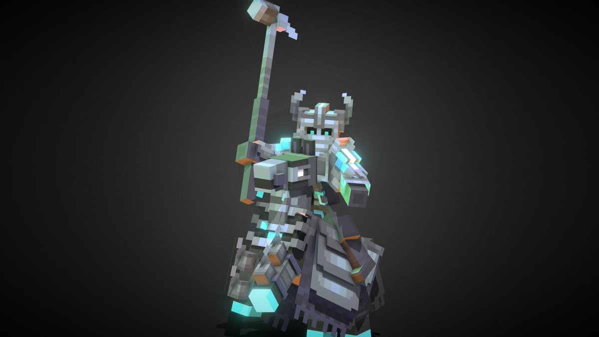 Edge_MC_'s tweet image. Skeletal Horseman :) 

#Minecraft #Blockbench #pixelart
