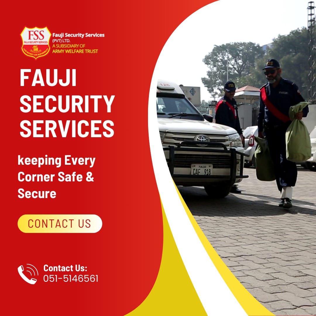 Contact us now to know more:
📞 051-5146561
✉ info@faujisecurities.com.
🌐 faujisecurities.com

#faujisecurityservices #fsspakistan #contactus #SecurityMatters #Rawalpindi #Pakistan