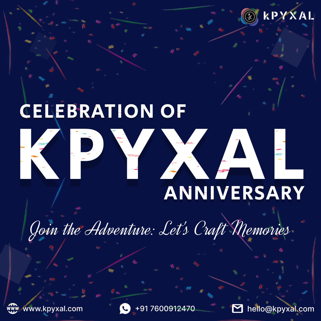 🎉 𝐂𝐞𝐥𝐞𝐛𝐫𝐚𝐭𝐢𝐧𝐠 𝐀𝐧𝐨𝐭𝐡𝐞𝐫 𝐘𝐞𝐚𝐫 𝐨𝐟 𝐒𝐮𝐜𝐜𝐞𝐬𝐬 𝐚𝐧𝐝 𝐌𝐞𝐦𝐨𝐫𝐢𝐞𝐬! 🎉
@KpyxalEcommerce  
#CelebrateTheDate #team #kpyxal #kpyxalsolutionsllp #itcompany #gandhinagar #JoinUs