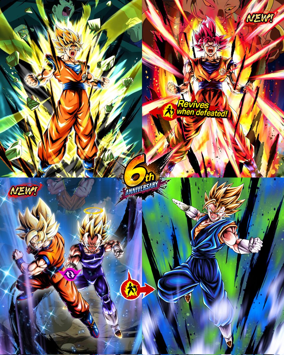 What do you think if I tell you that these are the banners for part 1 of the anniversary🧐? #DBlegends #DragonBall #6thanniversary