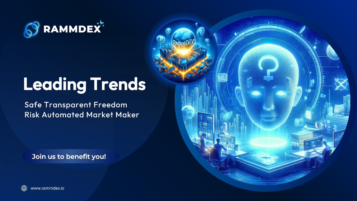 RAMM @RammDex🦋  
Risk Automated Market Maker

💥💥💥Lead the Trend with the world's first risk swap technology on the Rammdex platform! Explosive, determined and inspiring💥💥💥

Explore the most advanced investment opportunities, backed and optimized by the latest risk swap…