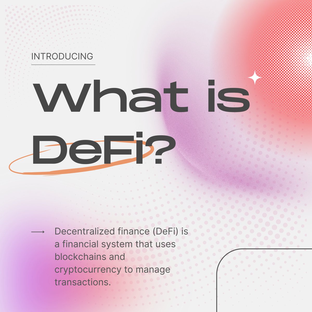 Want a peek at the future of finance? #DeFi might be it! Here's the deal:

🟢 Cut out the middleman: Borrow, lend, and trade directly with others on secure blockchains, no banks needed!

🟢 Frictionless Finance: No more paperwork, global access, and potentially faster…