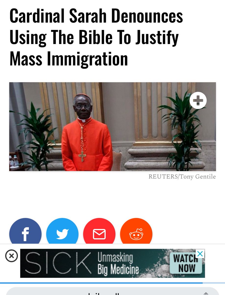 In an interview with the French magazine “Valeurs Actuelles,” Cardinal Sarah said that priests and bishops who use the Gospels to promote mass immigration are “bewitched.”