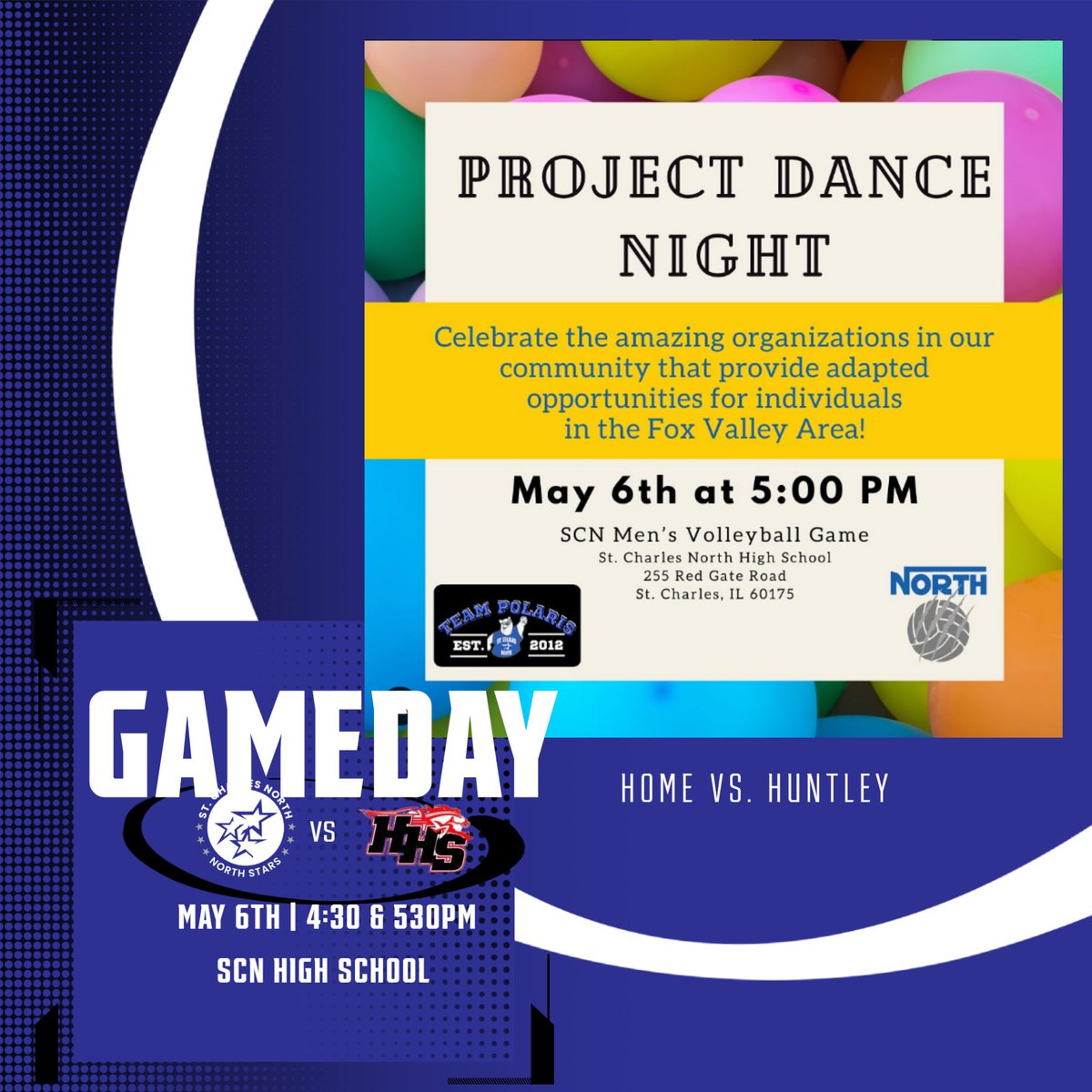 St. Charles North Men's Volleyball (@scnmvb) on Twitter photo We start off our week at HOME vs. Huntley...come on out for another non-conference match up...The North Stars are also partnering up with Project Dance and Team Polaris as we celebrate everyone! : )
#Family #SSFF <a href="/SCNAthletics/">St. Charles North Athletics</a> <a href="/bluefangroup/">SCN Blue Fan Group</a> <a href="/SCNBoosters/">SCN Athletic Boosters</a> We start off our week at HOME vs. Huntley...come on out for another non-conference match up...The North Stars are also partnering up with Project Dance and Team Polaris as we celebrate everyone! : )
#Family #SSFF <a href="/SCNAthletics/">St. Charles North Athletics</a> <a href="/bluefangroup/">SCN Blue Fan Group</a> <a href="/SCNBoosters/">SCN Athletic Boosters</a>