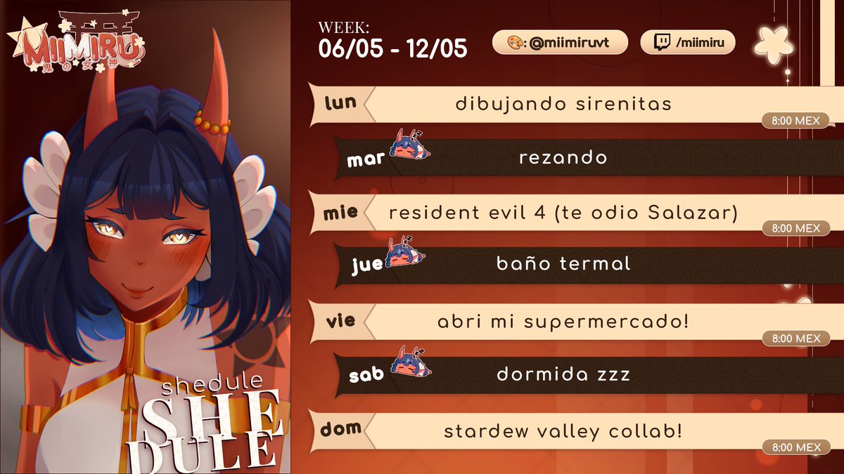 miimiruvt's tweet photo. Ahora si gente, venimos mas recargados, el sol y la vida no esta de mi lado, esperemos que esta semanita pueda cumplirles bien con el horario, me esforzare <3

Hashtags: #Artiru #Miimip #Meemeru | #Mommiru 

#vtuber #vtuberes #VTuberUprising https://t.co/OlyTFTXCSl