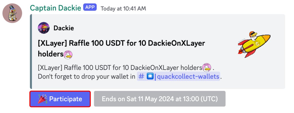 Excited to announce a raffle giveaway for DackieOnXLayer holders on our Discord!
👉 discord.gg/dackieofficial

#DackieOnXLayer holder role to join this GA now can be achieved on our @guildxyz
👉 guild.xyz/dackie

With each Dackie #NFT you hold, you can come to this space to…