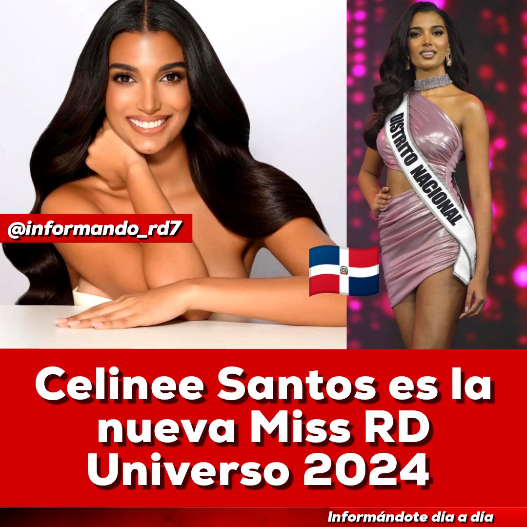 informando_rd7's tweet image. En una emocionante noche de glamour y elegancia, la representante del Distrito Nacional, #CelineeSantos, se alzó con la preciada corona de Miss República Dominicana 2024 en la edición número 68 del prestigioso certamen de belleza. #Informando #Informandord7 #republicadominicana