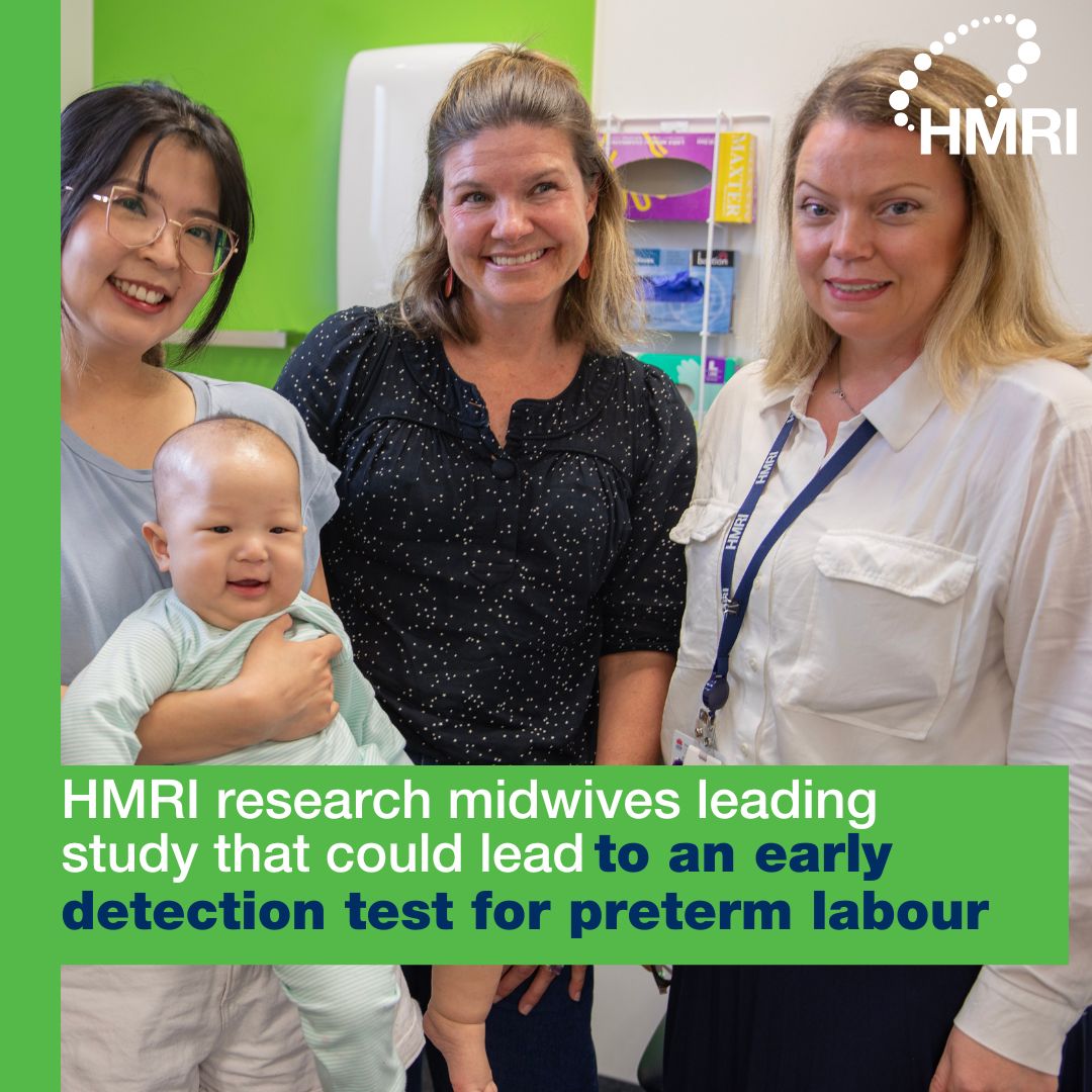 Research midwives from HMRI's Mothers and Babies Research Program are driving a world-first study to develop an early detection test for preterm birth, called Prevent Prem Learn more 👉okt.to/L9xSYi