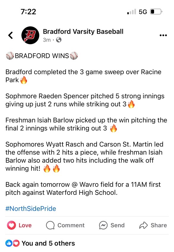 isaiah710_'s tweet photo. First Varsity walkoff https://t.co/rKAAFrSKhV