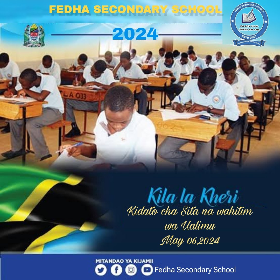 #fedha_secondaryschool All the best to our beloved students of advanced level as they are resuming their final examination