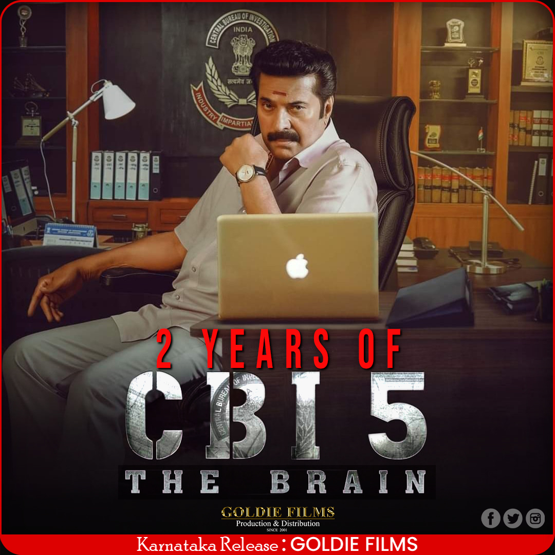 2 Years of #CBI5 @CBI5TheBrain Directed by #KMadhu Written by #SNSwamy Produced by #Swargachithra Starring @mammukka Mukesh Jagathy Sreekumar Saikumar Renji Panicker @MKampanyOffl @DQsWayfarerFilm #TurboFromMay23 @TurboTheFilm #Malayalam