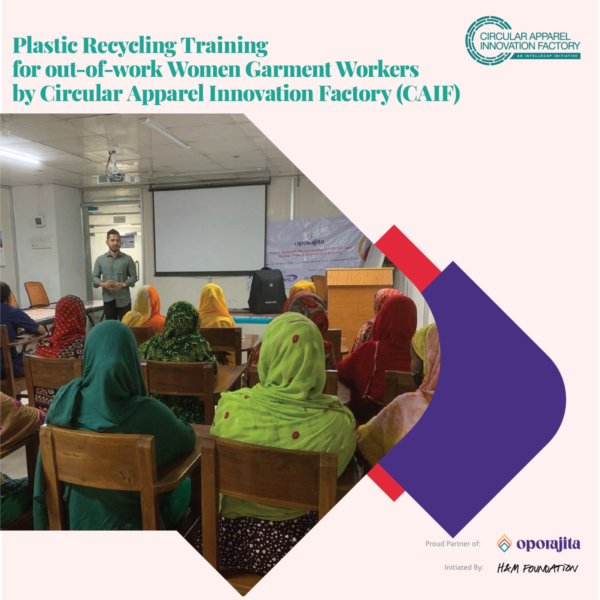 We at @ApparelCircular are a partner to ‘Oporajita: Collective Impact on Future of Work in Bangladesh’ by @hmfoundation Delighted to share about a Plastic Recycling Training for out-of-work Women Garment Workers at National Polymer, in collaboration with learning partner RMC