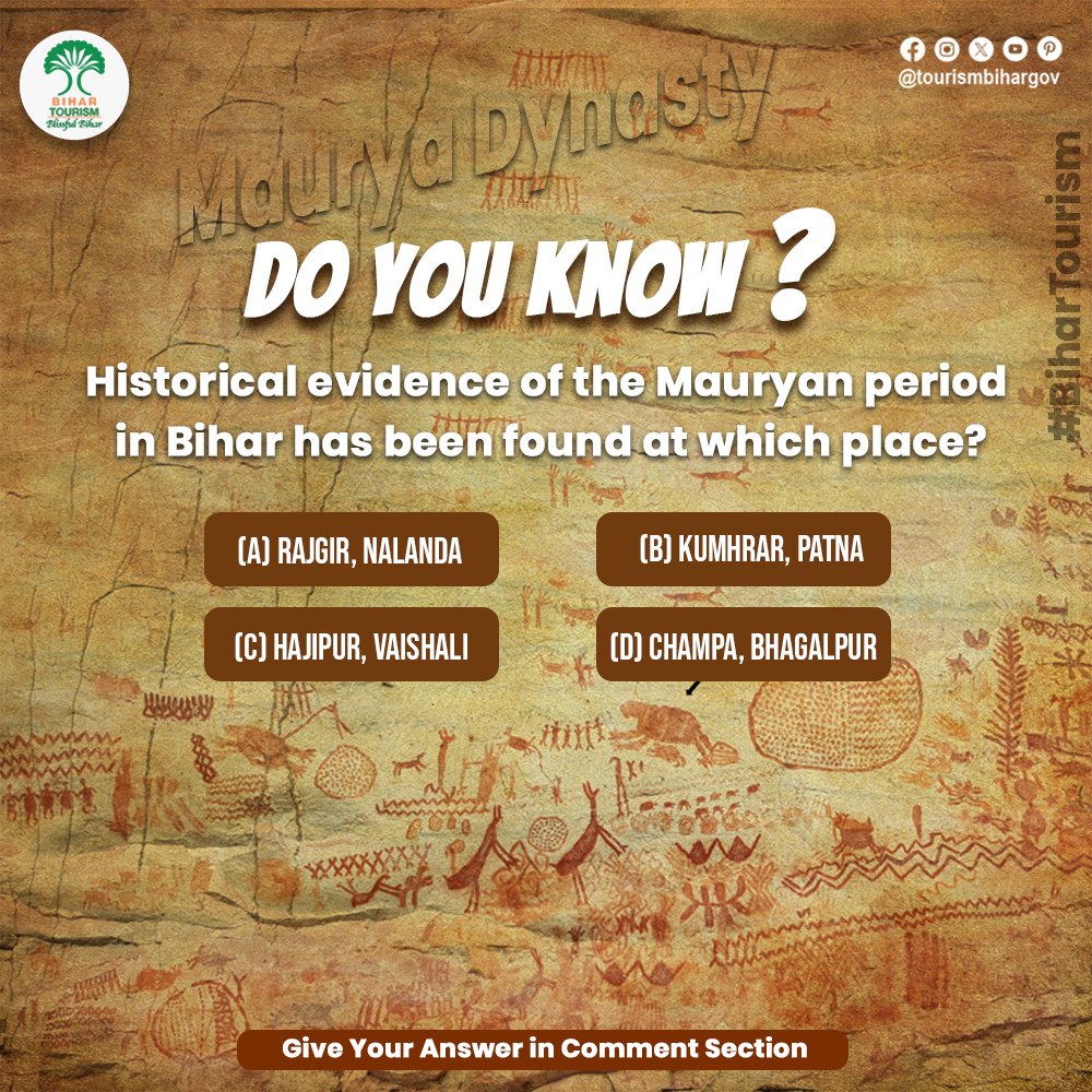 Historical evidence of the Mauryan period has been found in Bihar, do you know at which place? . . #Bihar #dekhoapnadesh #bihartourism #BlissfulBihar #explorebihar #incredibleindia #mustvisit #mustvisitplace #heritage #heritagetravel #ExperienceBihar . @iato_india @TAAI1951…