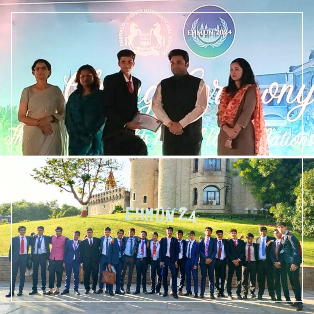 Congratulations to The Doon School Delegation for their outstanding performance at Emerald Heights Model UN Conference 2024! Special shoutout to Taarak Harjai for clinching the Best Delegate award. #MUN #EHMUN #ModelUnitedNations #TheDoonSchool