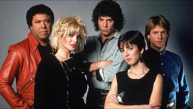 The Original MTV VJs: JJ Jackson, Nina Blackwood, Mark Goodman, Martha Quinn and Alan Hunter, 1981