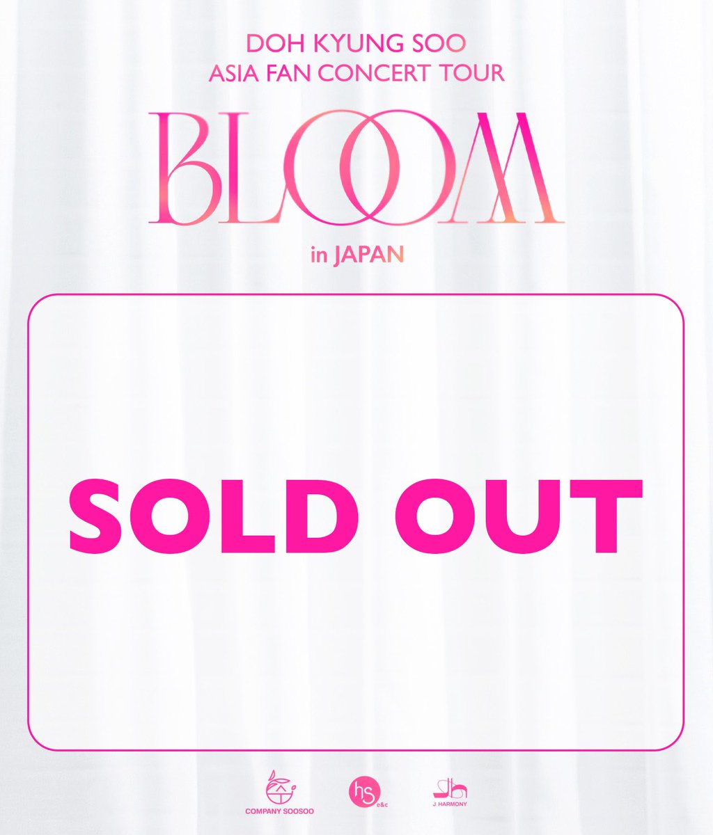 DOH KYUNG SOO ASIA FAN CONCERT TOUR BLOOM in JAPAN 🫧∵‥‥∵‥‥∵🫧 ✨3都市公演SOLD OUT✨ お陰様でチケット 完売いたしました‼️ 当日、お会いできることを 楽しみにしてます💐 #도경수 #ドギョンス #都敬秀 #DOHKYUNGSOO #FANCONCERT_BLOOM