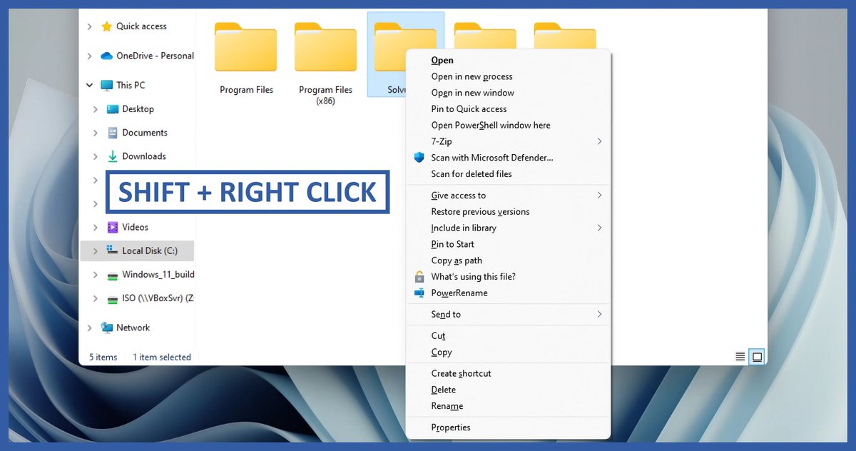 Unlock hidden options In the Right-Click menu with Shift + Right-Click. Give it a whirl! 🛠️💻 #WindowsTips #Windows11