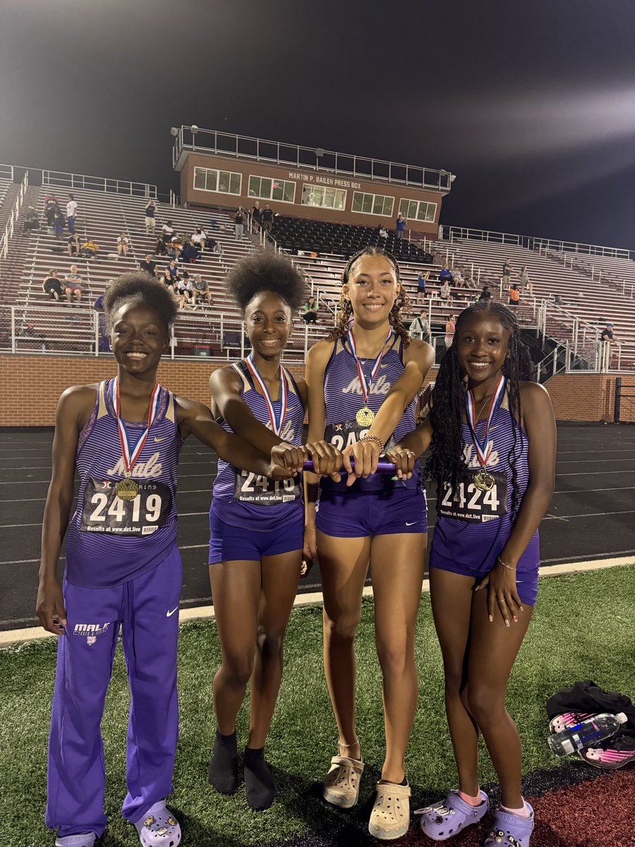 Congratulations girls 4x4 relay Thursday at Ballard Invitational. #weareladybulldawgs
