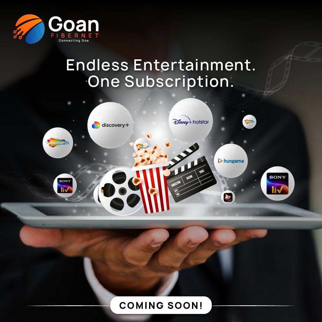 Unlock a world of endless entertainment with Goan Fibernet. Coming soon! 😎🍿

#comingsoon #goanfibernet #vocalforlocal #goa #internetserviceprovider #fastestwifi #staytuned