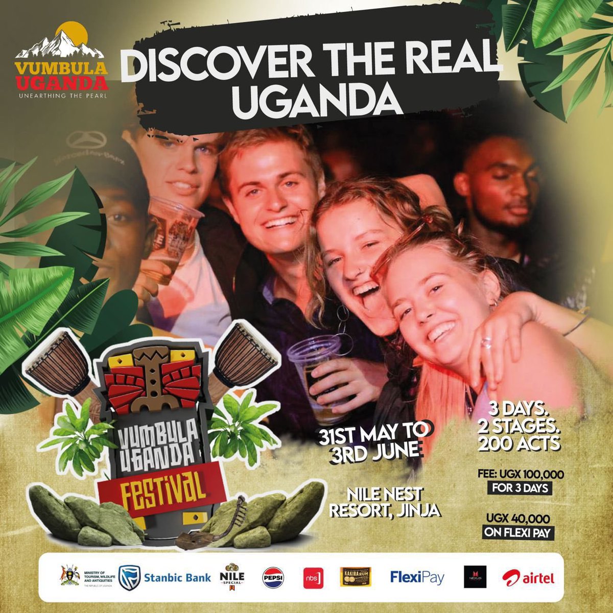 Set off on a once-in-a-lifetime journey through Uganda's captivating tourism at #VumbulaUgandaFestival. Join us from May 31st to June 3rd to explore, discover, and make memories that will endure forever. #GreeningTheNile