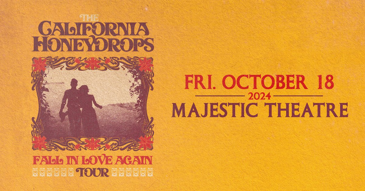 JUST ANNOUNCED 🟡 @cahoneydrops - Fall In Love Again Tour live at the Majestic Theatre on Fri. October 18th! 🎟️ Presale tickets available this Thu. 5/9 @ 10am with password *grill* majesticdet.live/cahoneydrops