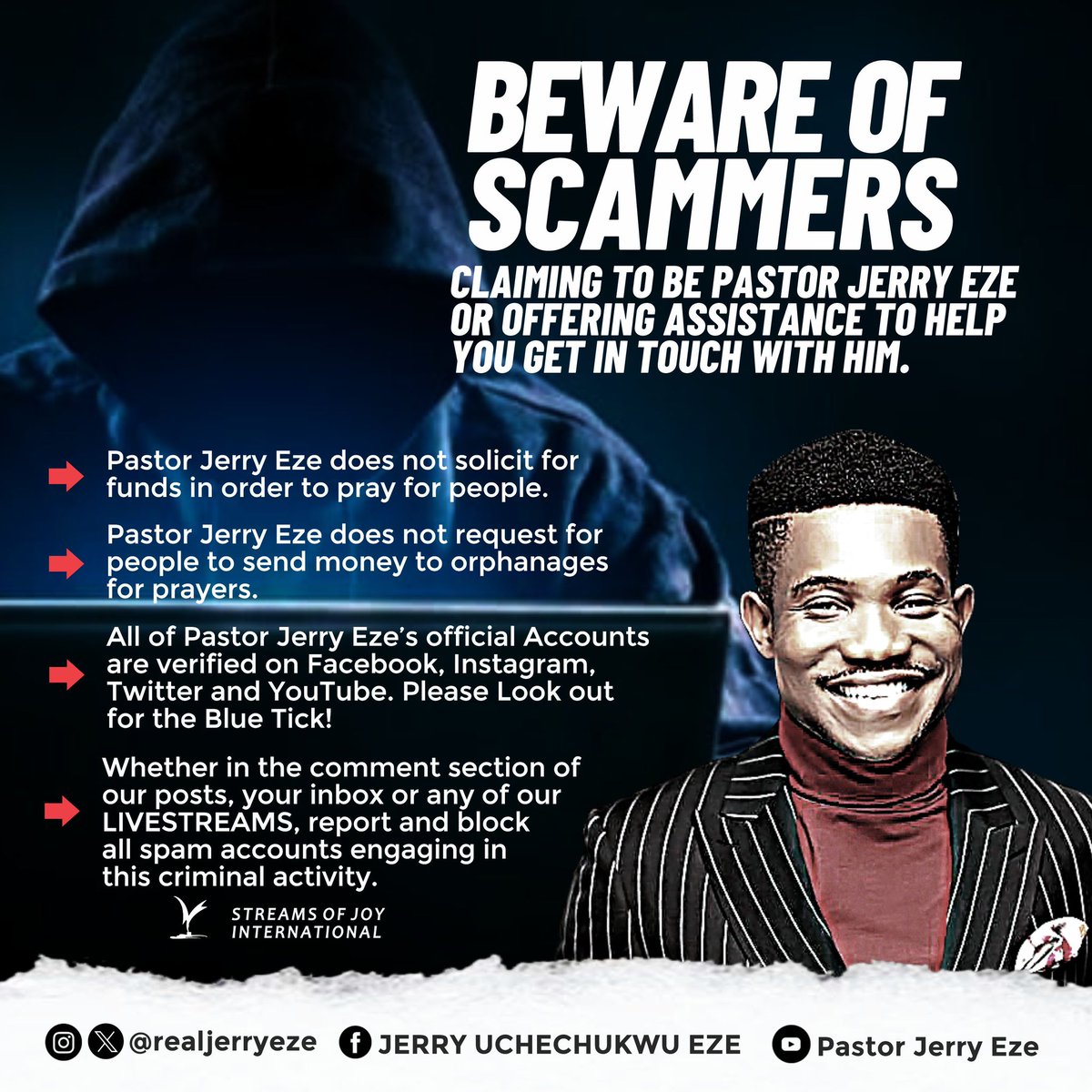 Welcome to a New Week NSPPDIANS🔥 As you join us through another week swimming in the pool of the Supernatural, ensuring you have a stress free online experience remains our priority… This is why we begin with this very important reminder to please BEWARE OF SCAMMERS!!!! Please…